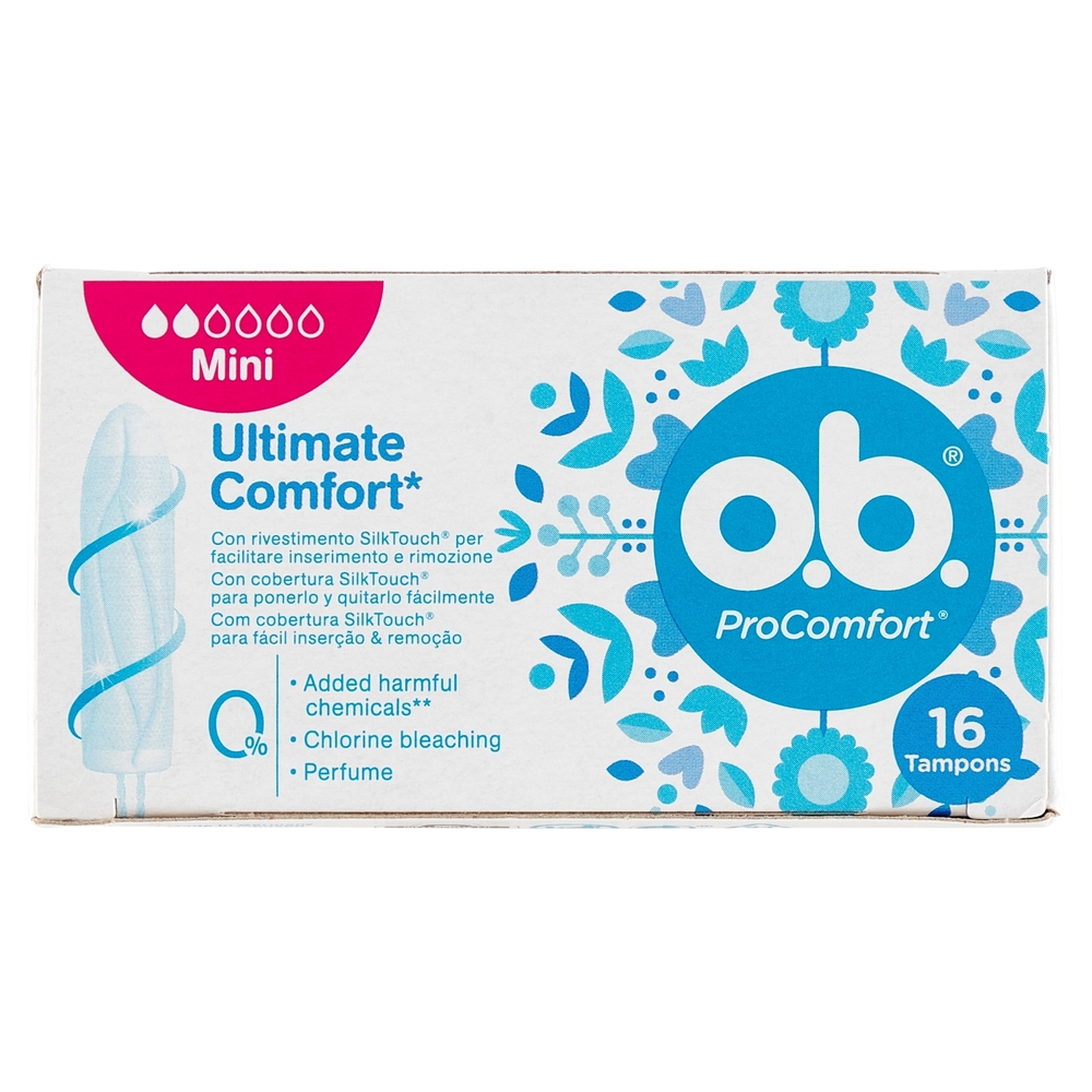 o.b. ProComfort Ultimate Comfort* Mini Tampons 16 pz